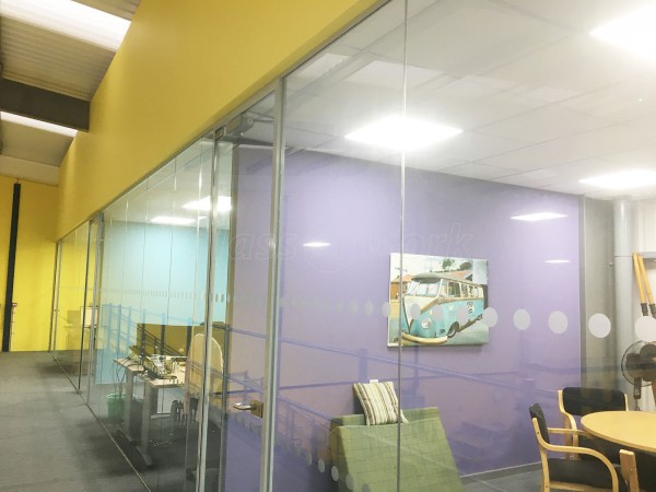 Canvasman Ltd (Baildon, West Yorkshire): Glass Partition Offices on Mezzanine