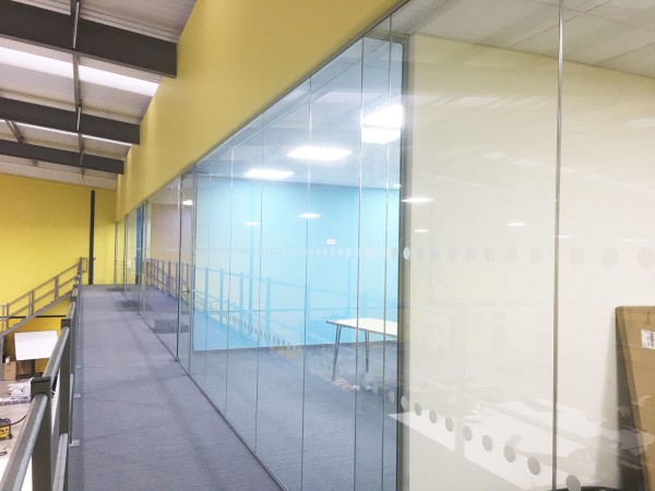Canvasman Ltd (Baildon, West Yorkshire): Glass Partition Offices on Mezzanine