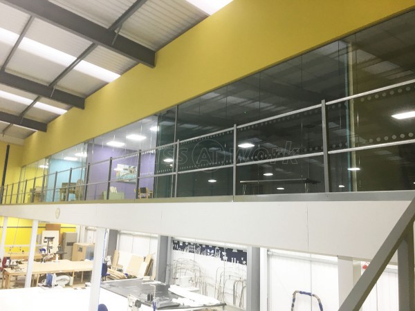 Canvasman Ltd (Baildon, West Yorkshire): Glass Partition Offices on Mezzanine