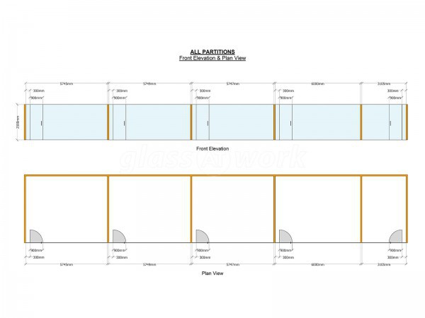 Canvasman Ltd (Baildon, West Yorkshire): Glass Partition Offices on Mezzanine