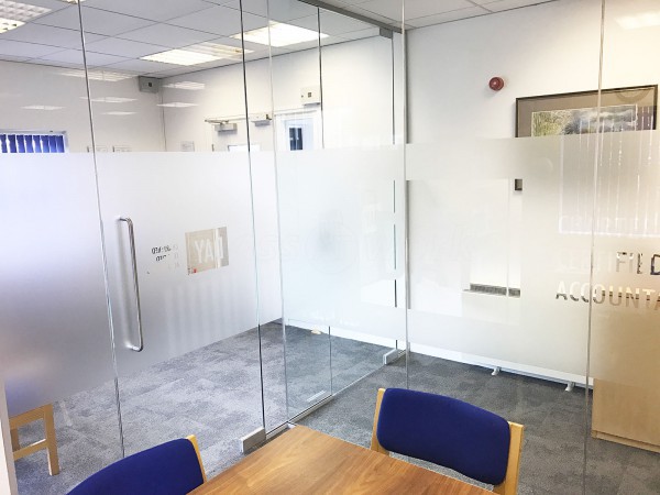 Day Accountants (Abbey, Cambridge): Glass Office Partitions With Own Logo Window Film