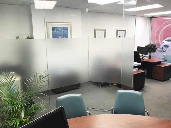 Faceted Glass Office Partitioning