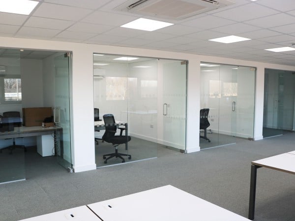 Single Glazed Frameless Glass Office Partitioning