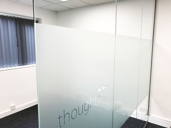 Thoughtmix (Lincoln, Lincolnshire): Glass Partition with Glass Door