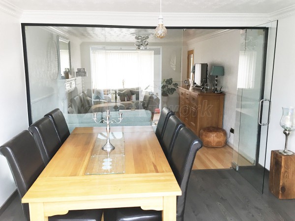 Domestic Installation (Stockton on Tees, County Durham): Residential Glass Partition Wall And Frameless Door