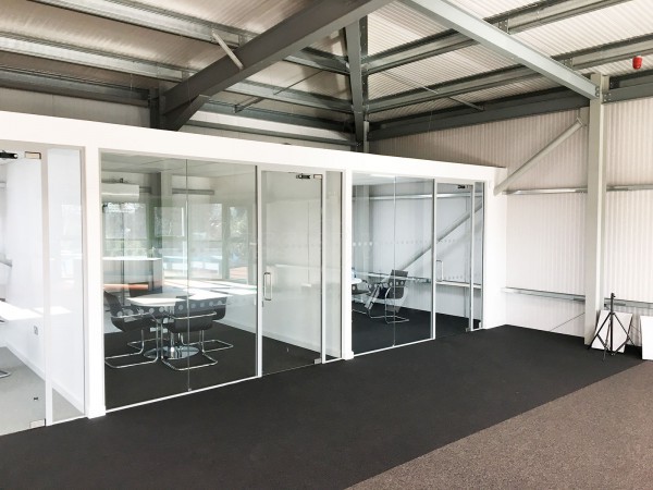 Single Glazed Frameless Glass Office Partitioning