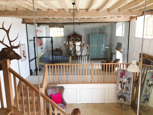 Domestic Project (Frampton on Severn, Gloucestershire): Barn Conversion Glass Partitions With Black Track