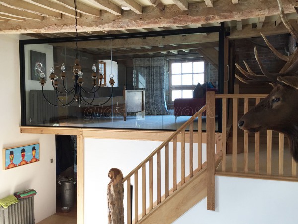 Domestic Project (Frampton on Severn, Gloucestershire): Barn Conversion Glass Partitions With Black Track