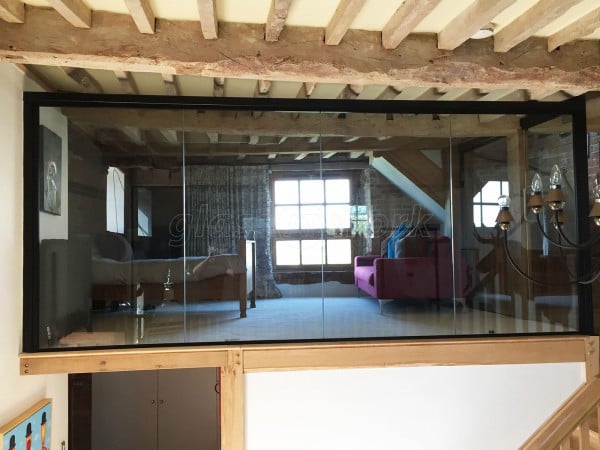 Domestic Project (Frampton on Severn, Gloucestershire): Barn Conversion Glass Partitions With Black Track