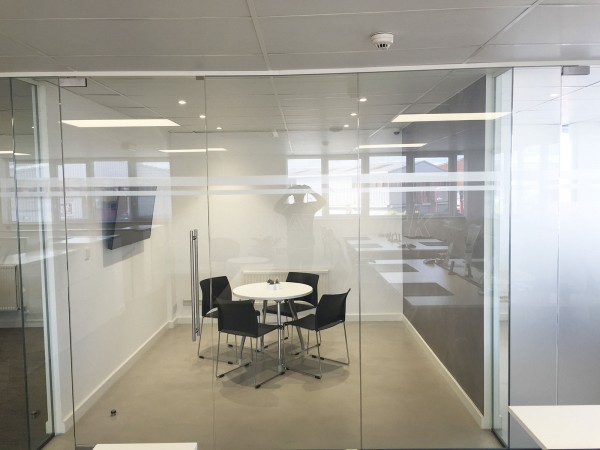 MJ Property Investments UK Ltd (Ilford, London): Frameless Glass Office Partitions