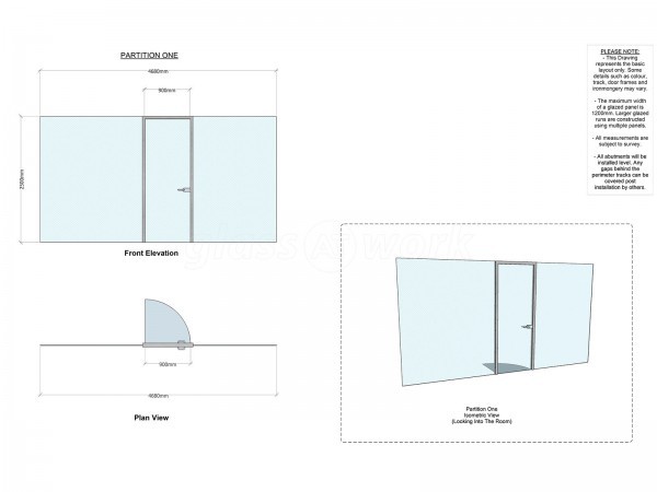 Ocean Blue Software Ltd (Brislington, Bristol): Glass Screen Partition and Door