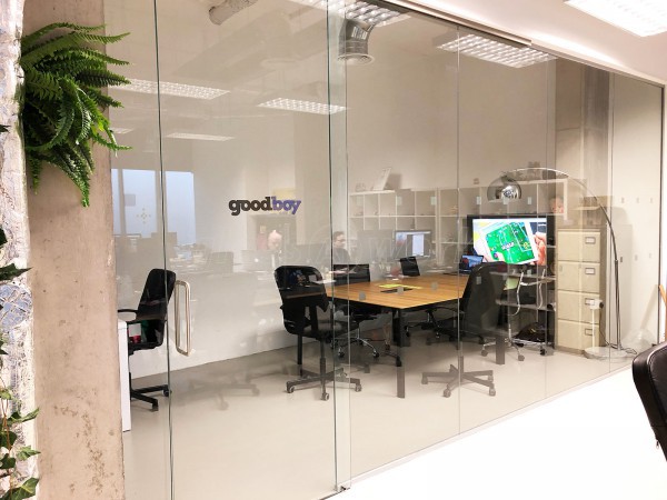 Goodboy Digital Ltd (Hackney, London): Top Hung Glass Sliding Door and Office Partition