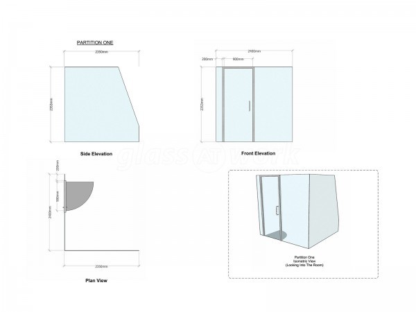 Blue Whale Capital LLP (West End, London): Glass Walled Corner Office