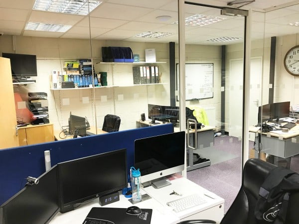 Labyrinth Computers Ltd (Yeovil, Somerset): Acoustic Glazed Corner Room (Soundproof Glass)