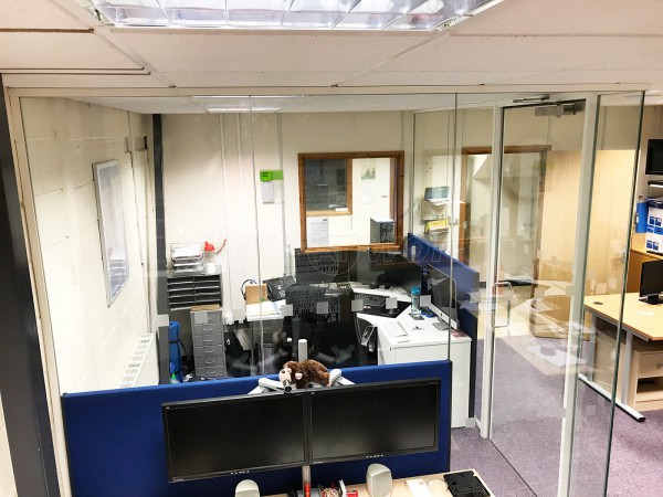 Labyrinth Computers Ltd (Yeovil, Somerset): Acoustic Glazed Corner Room (Soundproof Glass)