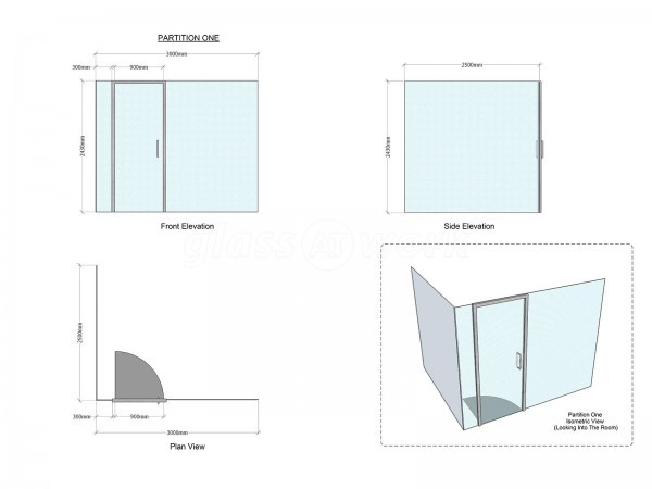 Labyrinth Computers Ltd (Yeovil, Somerset): Acoustic Glazed Corner Room (Soundproof Glass)