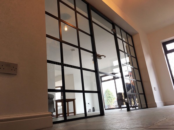 Domestic Project (Stone, Staffordshire): Industrial Heritage Style Black Framed Glazed Partition Wall