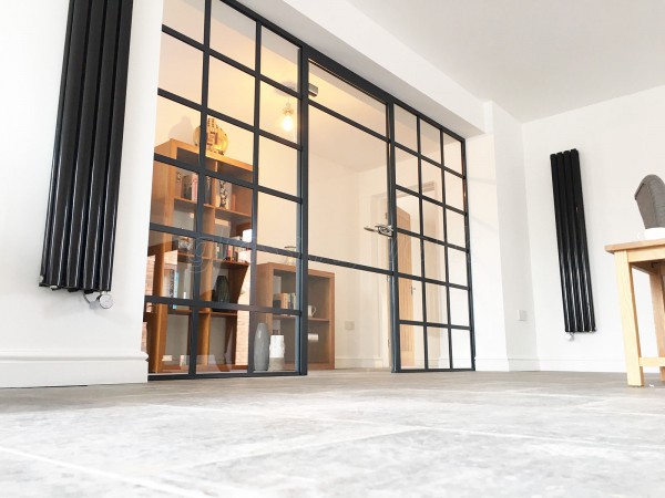 Domestic Project (Stone, Staffordshire): Industrial Heritage Style Black Framed Glazed Partition Wall