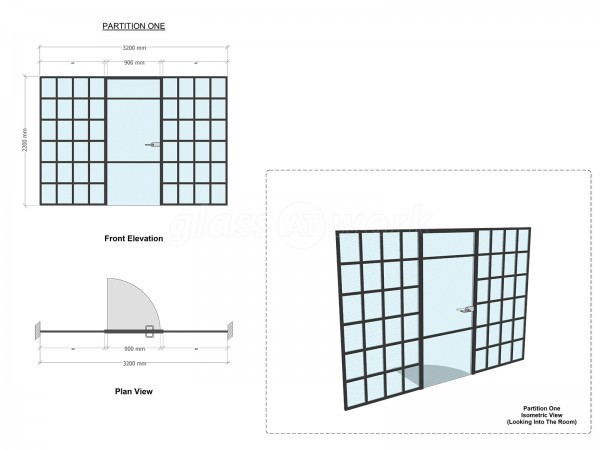 Domestic Project (Stone, Staffordshire): Industrial Heritage Style Black Framed Glazed Partition Wall