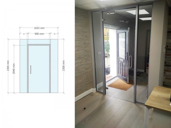 Herts Landscapes Ltd (Welwyn Garden City, Hertfordshire): Acoustic Glass Office Screen Pod With Framed Door