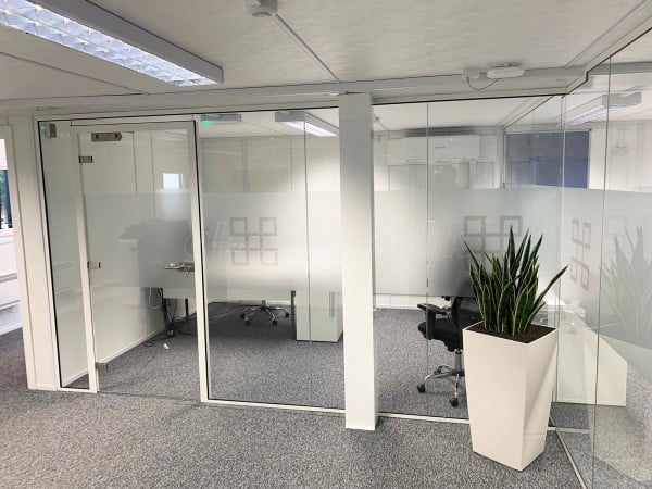 The Hill Group (Hounslow, London): Commercial Glass Office Partitions With White Frame