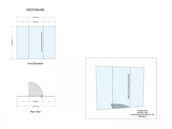 Domestic Project (Holywell, Flintshire): Frameless Glass Door Vestibule