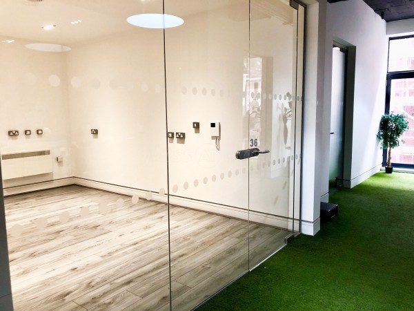 Hub Squared (Baltic Triangle, Liverpool): Multi-Floor Large Scale Glass Office Partition Fit-out