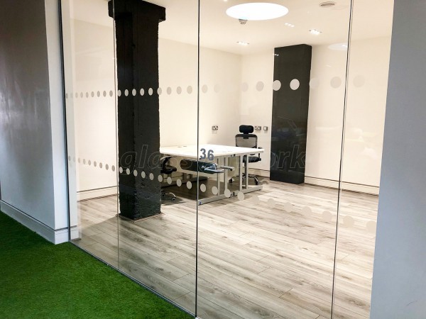 Hub Squared (Baltic Triangle, Liverpool): Multi-Floor Large Scale Glass Office Partition Fit-out