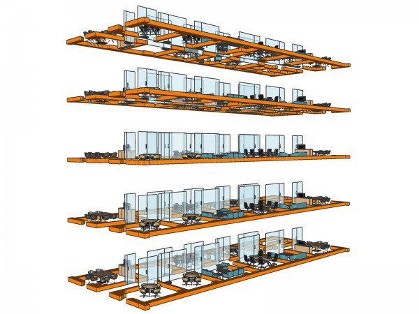 Hub Squared (Baltic Triangle, Liverpool): Multi-Floor Large Scale Glass Office Partition Fit-out