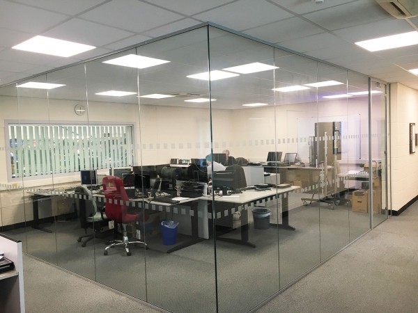 Leisure Electronics Ltd (Holderness, Kingston upon Hull): Glass Corner Office and Glass Partition Wall