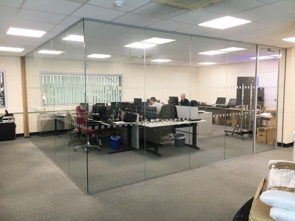 Leisure Electronics Ltd (Holderness, Kingston upon Hull): Glass Corner Office and Glass Partition Wall