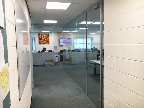 Leisure Electronics Ltd (Holderness, Kingston upon Hull): Glass Corner Office and Glass Partition Wall