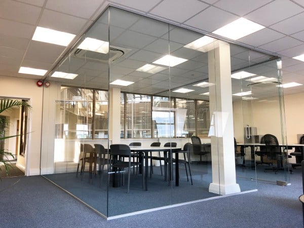 Single Glazed Frameless Glass Office Partitioning