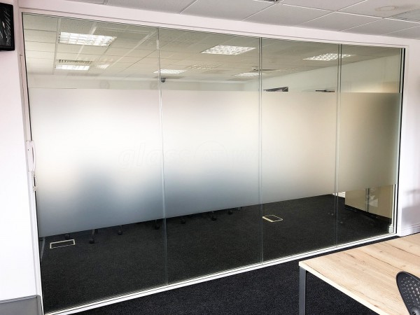infiLED (Melksham, Wiltshire): Acoustic Double Glazed Separating Partition Wall [With Soundproofing]
