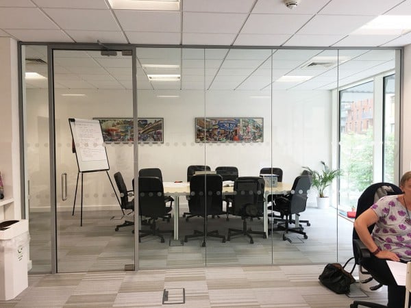 Wendy Fisher Consulting (Lewisham, London): Acoustic Glass Partition with Framed Glass Door
