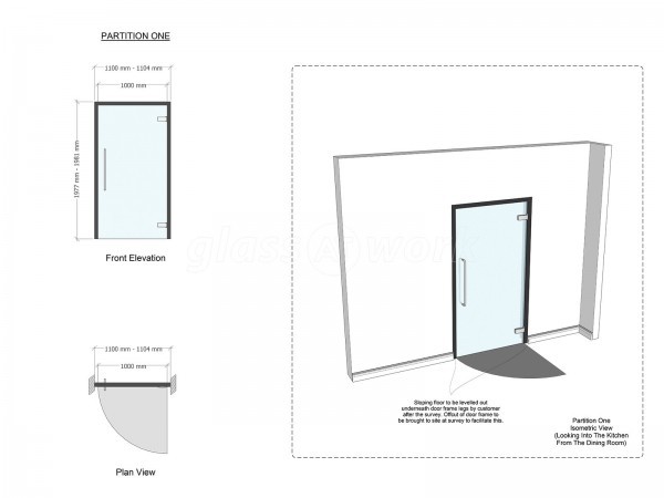 Residential Project (Reading, Berkshire): Standalone Glazed Door With Black Frame Using Toughened Safety Glass