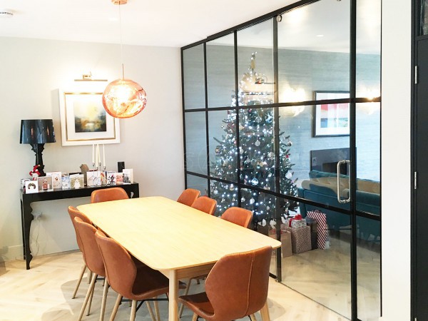 Domestic Project (Teddington, London): T-Bar Black Framed Heritage-Style Glass Wall and Sliding Door