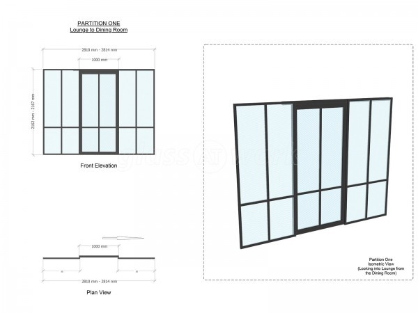 Residential Project (Elstree, Hertfordshire): T-Bar Slimline (Art Deco Style) Glass Walls and Sliding Doors