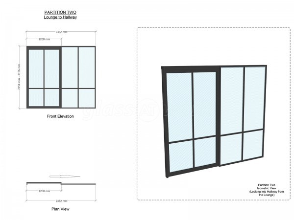Residential Project (Elstree, Hertfordshire): T-Bar Slimline (Art Deco Style) Glass Walls and Sliding Doors