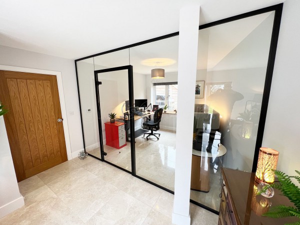 Domestic Project (Kettering, Northamptonshire): Home Office Glass Partition Using Acoustic Glazing