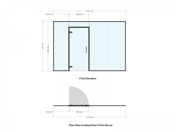 Domestic Project (Kettering, Northamptonshire): Home Office Glass Partition Using Acoustic Glazing