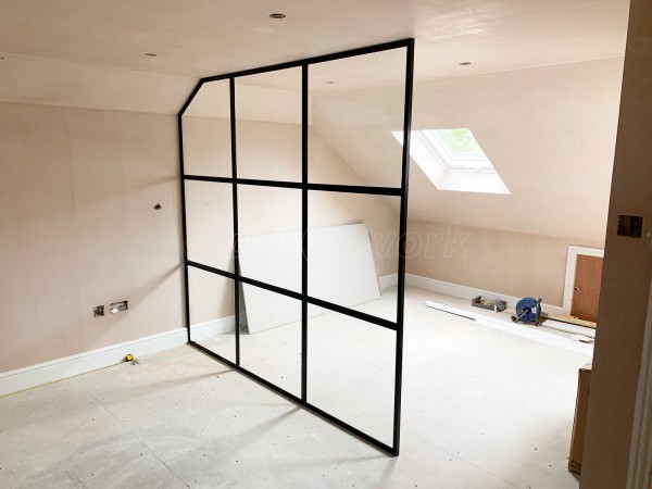 Domestic Project (Bexleyheath, Kent): Industrial Style Black Framed Room Divider