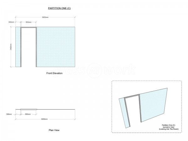 Workspace 365 (Swanley, Kent): Glass Office Partition With Timber Door