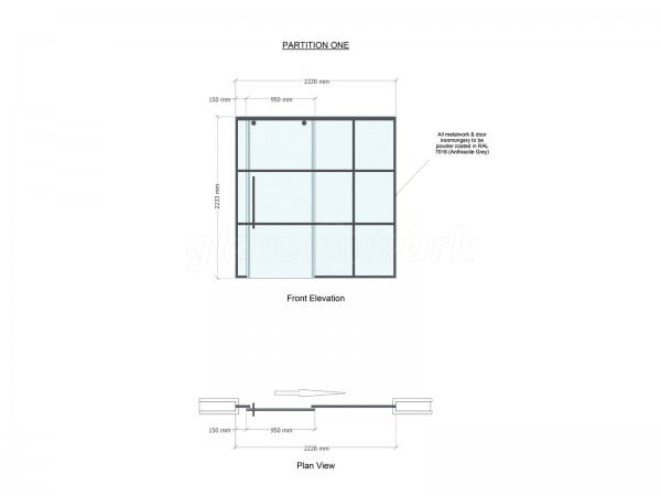 Residential Project (South Croydon, Surrey): Heritage-Style Industrial Sliding Door Screen With Black Frame