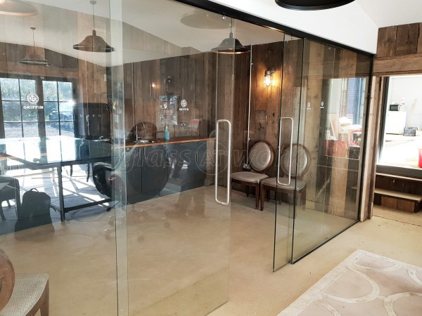 Armada Property Group Ltd (Essendon, Hertfordshire): Two Inline Partitions With Top Hung Sliding Doors And Land Rover Defenders!