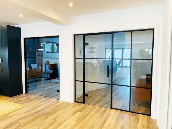 Domestic Project (Mansfield, Nottinghamshire): T-Bar Panelled Glass Walls and Doors in the Heritage-Style