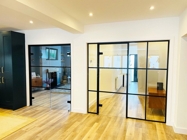 Domestic Project (Mansfield, Nottinghamshire): T-Bar Panelled Glass Walls and Doors in the Heritage-Style