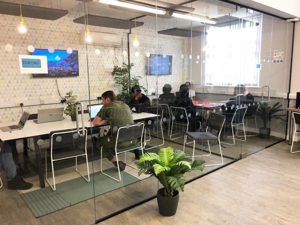 LDN Apprenticeships (Stockwell, London): Two Glass Meeting Rooms With Glazed Separating Wall [With Black Frame]