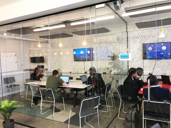 LDN Apprenticeships (Stockwell, London): Two Glass Meeting Rooms With Glazed Separating Wall [With Black Frame]