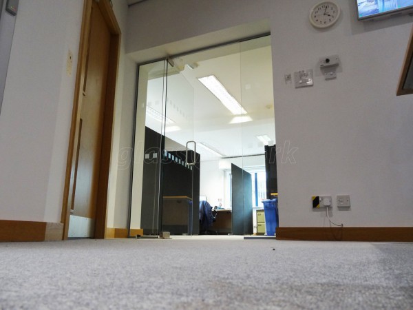 TI Security (Garforth, Leeds): Glass Partition With Glass Door